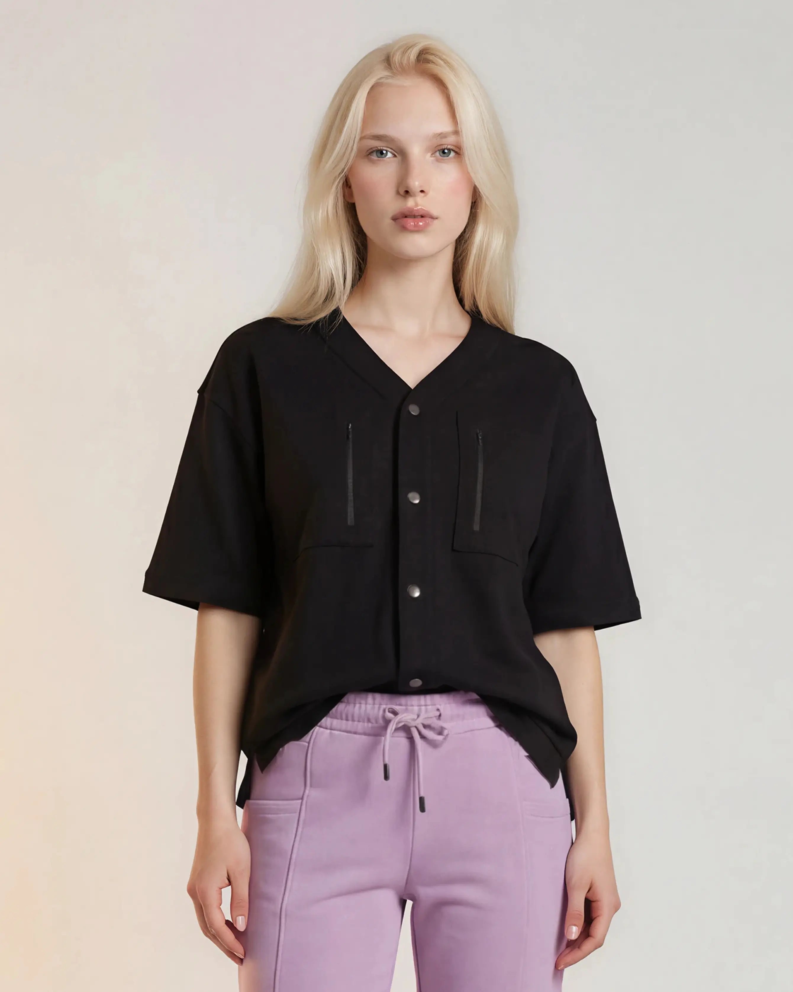 Cardigan pressions Lilium Noir