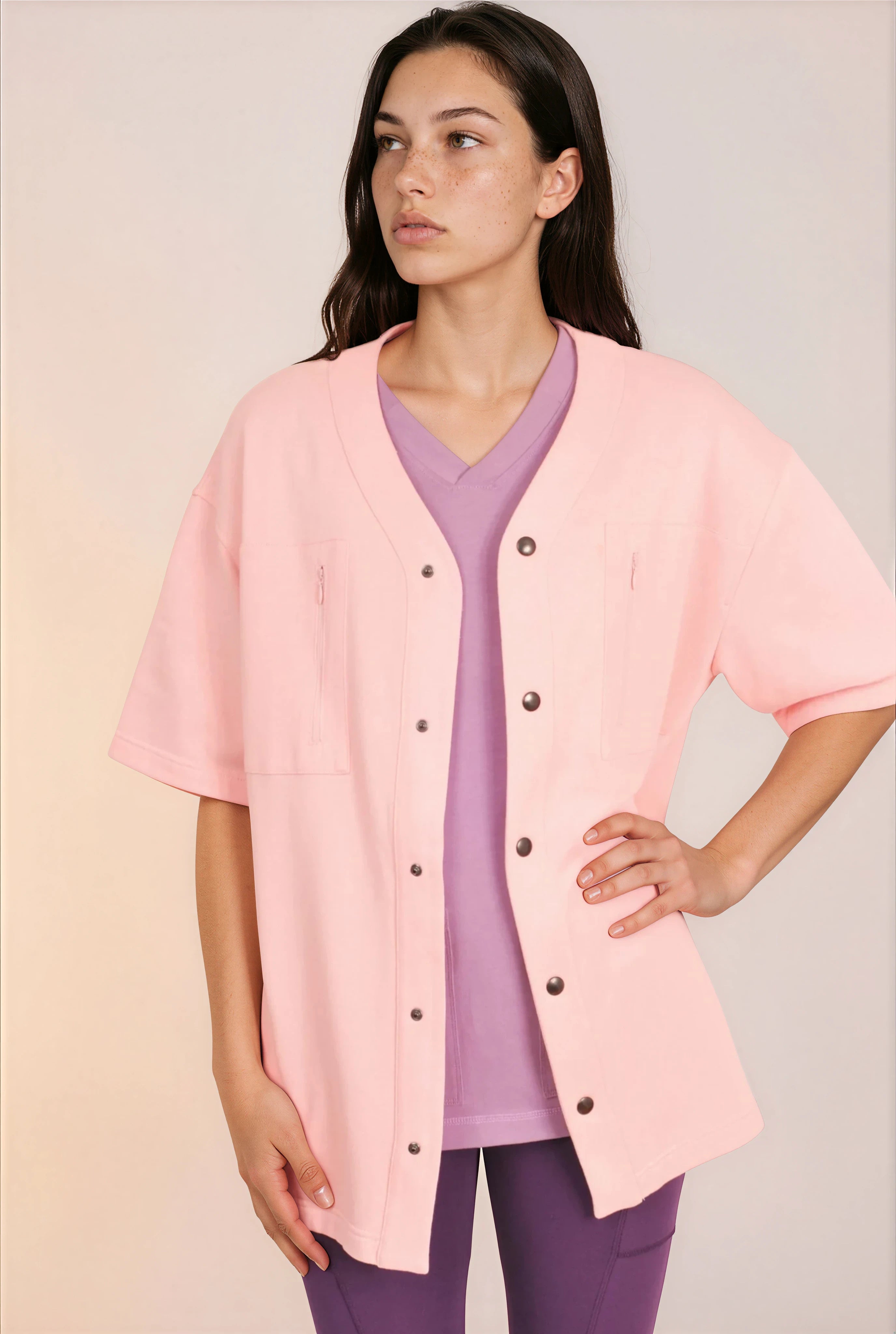 Cardigan médical Mixte Lilium Guimauve