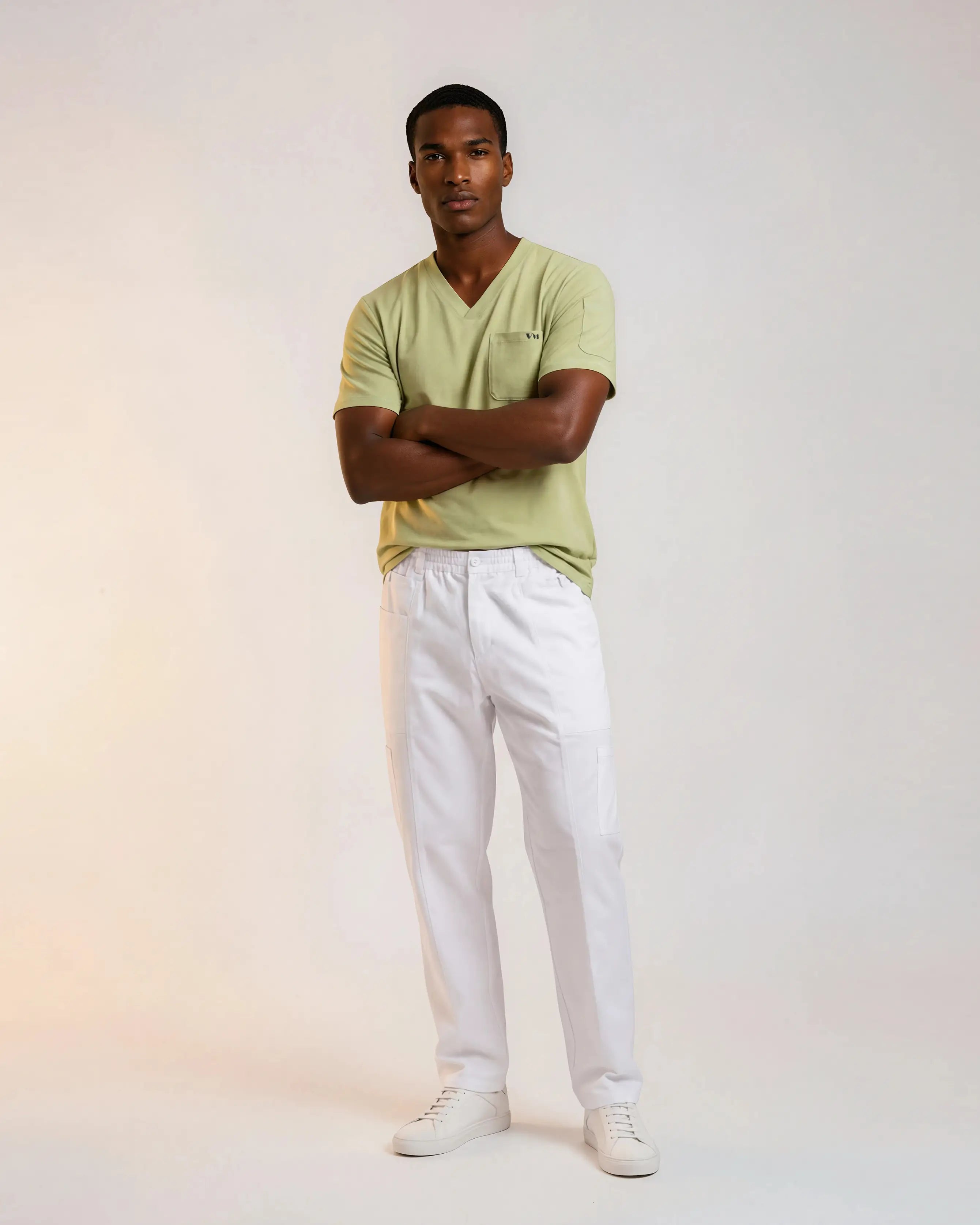 Pantalon médical Dioca Blanc