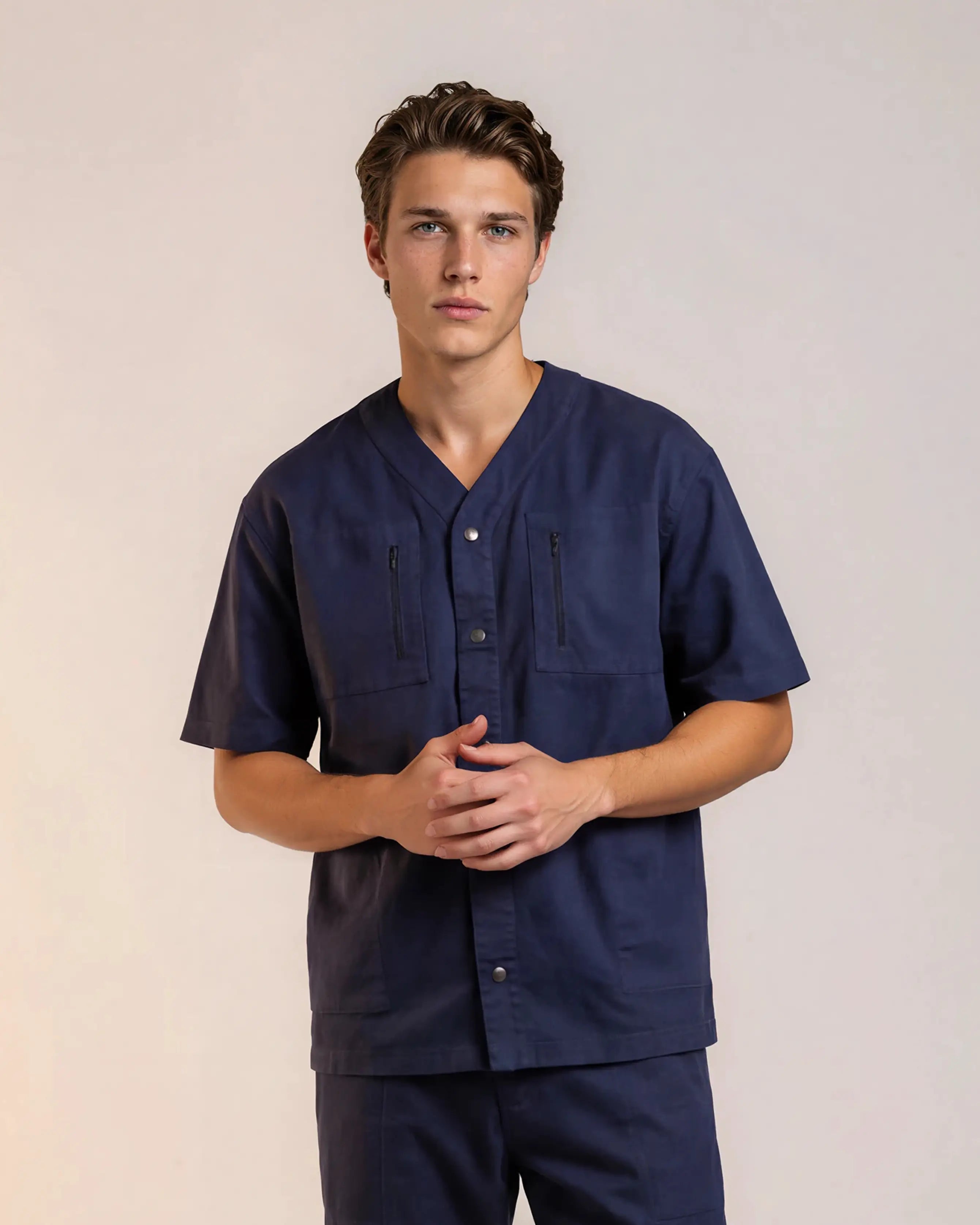 Cardigan médical mixte Myrrha Navy