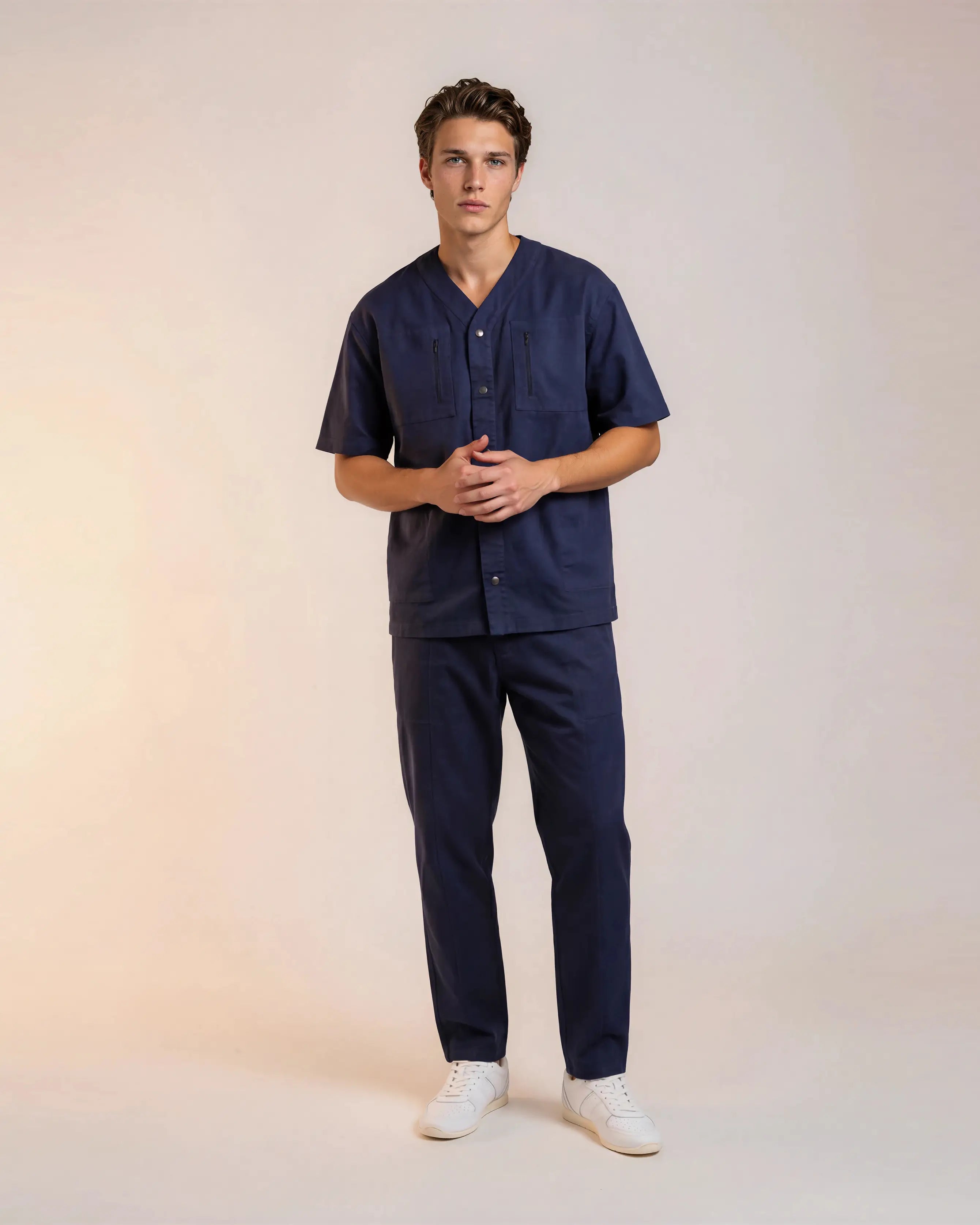 Cardigan médical mixte Myrrha Navy